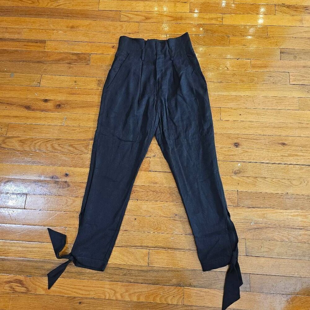 Reformation Black Petite High Waisted Ankle Trousers